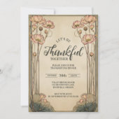 Vintag Lotus Erntedank Celebration Einladung (Vorderseite)