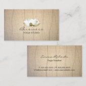 Vintag Lotus Yoga Lehrer Visitenkarte (Vorne/Hinten)