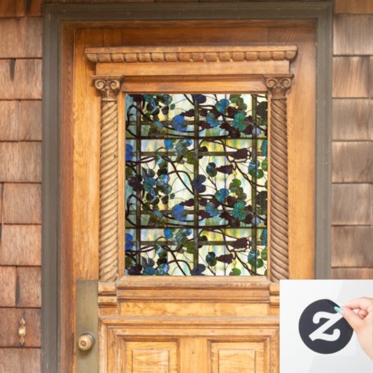 Vintag Louis Comfort Tiffany Grapevine Fensteraufkleber (Haustür)