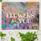 Vintag Louis Wain Happy Blume Cat Art Geschirrtuch (Gefaltet)