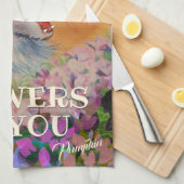 Vintag Louis Wain Happy Blume Cat Art Geschirrtuch (Viertel Falte)