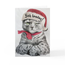 Vintag Louis Wain Santa Tabby Cat Art