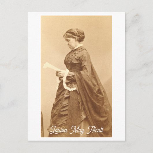 Vintag Louisa May Alcott Portrait Postkarte (Vorderseite)