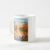 Vintag Louisiana Kaffeetasse (Vorderseite Links)