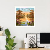 Vintag Louisiana Poster (Heimbüro)