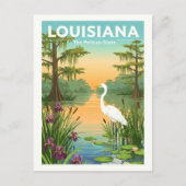Vintag Louisiana Postkarte (Vorderseite)