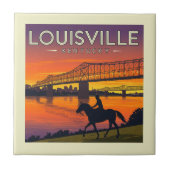 Vintag Louisville Kentucky Fliese (Vorderseite)