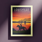 Vintag Louisville Kentucky Postkarte