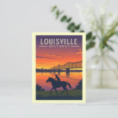 Vintag Louisville Kentucky Postkarte (Stehend Vorderseite)