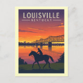 Vintag Louisville Kentucky Postkarte (Vorderseite)