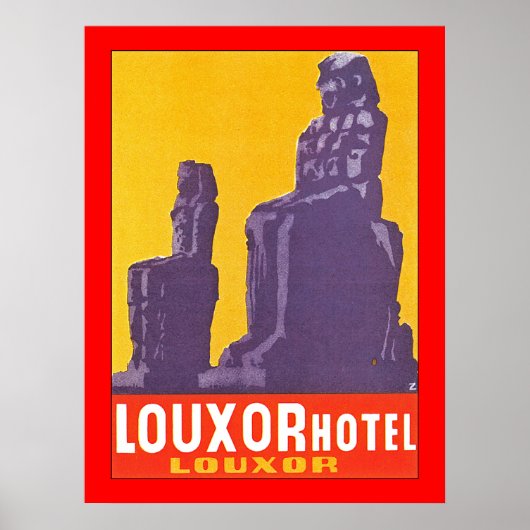 Vintag Louxour Hotel Ägypten Poster (Vorne)