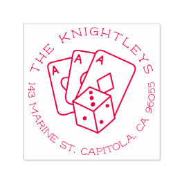 Vintag Lucky Ace Tattoo Rücksendeadresse Permastempel