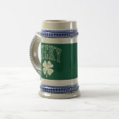 Vintag Lucky Clover St Patrick's Day Bierglas (Vorderseite Links)