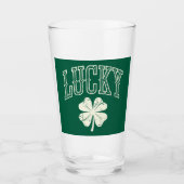 Vintag Lucky Clover St Patrick's Day Glas (Vorderseite)