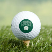 Vintag Lucky Clover St Patrick's Day Golfball (Insitu T-Shirt)