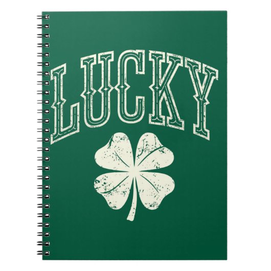 Vintag Lucky Clover St Patrick's Day Notizblock (Vorderseite)