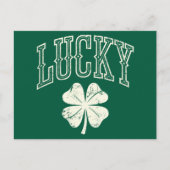 Vintag Lucky Clover St Patrick's Day Postkarte (Vorderseite)