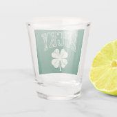 Vintag Lucky Clover St Patrick's Day Schnapsglas (Rückseite)