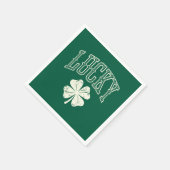 Vintag Lucky Clover St Patrick's Day Serviette (Ecke)