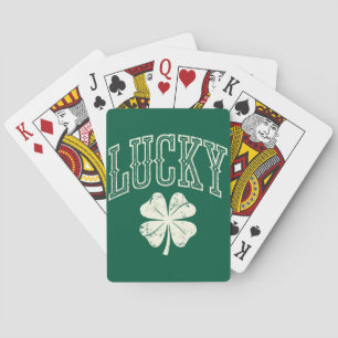 Vintag Lucky Clover St Patrick's Day Spielkarten