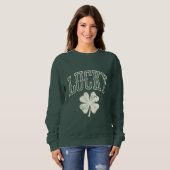 Vintag Lucky Clover St Patrick's Day Sweatshirt (Vorne ganz)