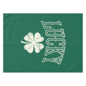 Vintag Lucky Clover St Patrick's Day Tischdecke (Vorderseite (Horizontal))