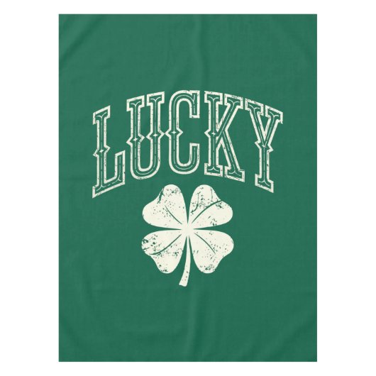 Vintag Lucky Clover St Patrick's Day Tischdecke (Vorderseite)