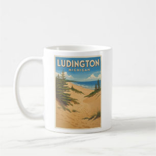 Vintag Ludington Michigan Kaffeetasse
