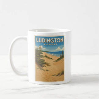 Vintag Ludington Michigan Kaffeetasse