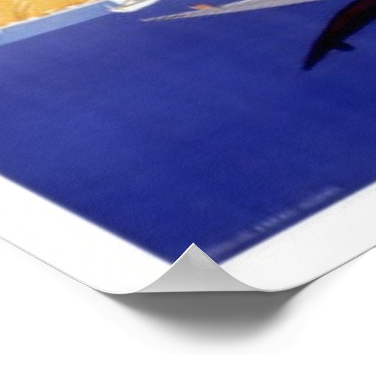 Vintag Lugano, Schweiz Reisen Poster (Ecke)