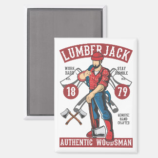 Vintag Lumberjack Magnet