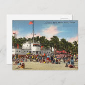 Vintag, Lummus Park, Miami Beach, Florida Postkarte (Vorne/Hinten)