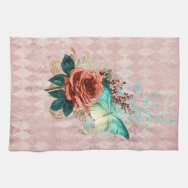 Vintag Luna Moth Bouquet Geschirrtuch