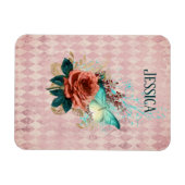 Vintag Luna Moth Bouquet Personalisiert Magnet (Horizontal)
