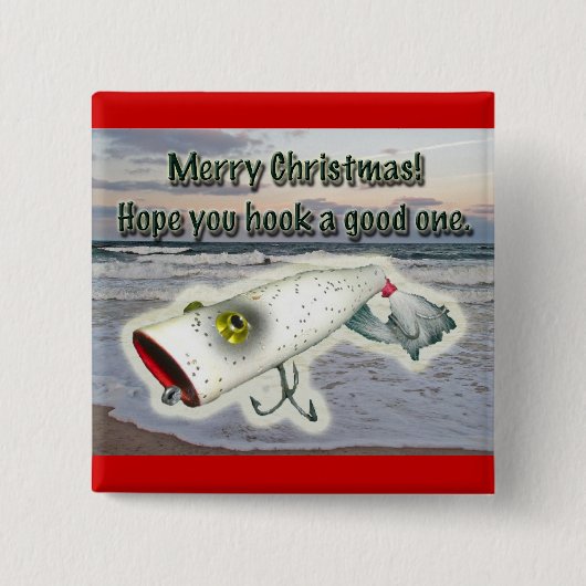 Vintag Lure Frohe Weihnachtsschaltfläche Button (Vorderseite)