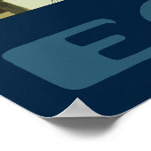 Vintag Luxor Egypt Ruins Travel Poster (Ecke)