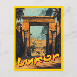 Vintag Luxor - Zeitlose ägyptische Eleganz Postkarte