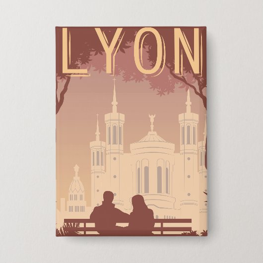 Vintag Lyon Button (Vorderseite)