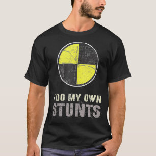 Vintag MACHE ICH MEINE EIGENE STUNTS Racecar Crash T-Shirt