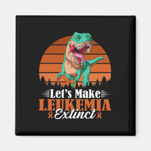 Vintag machen wir Leukämie aussterben Dinosaurier Magnet