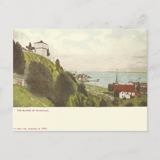 Vintag Mackinac Island Michigan Postkarte (Vorderseite)
