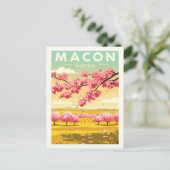 Vintag Macon Georgia Postkarte (Stehend Vorderseite)