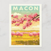 Vintag Macon Georgia Postkarte (Vorderseite)