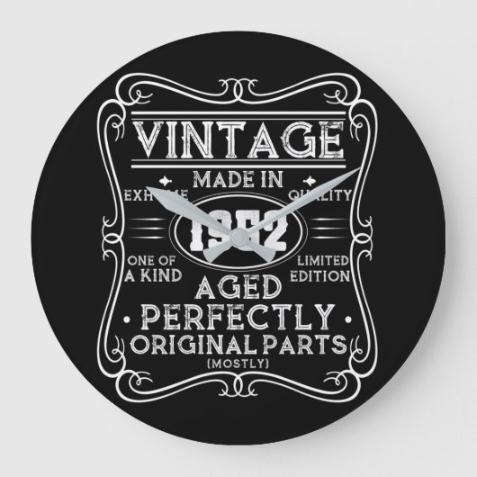 Vintag Made in 1952 Retro Classic Große Wanduhr (Vorderseite)