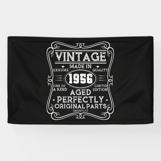 Vintag Made in 1956 Retro Classic Banner (Horizontal)