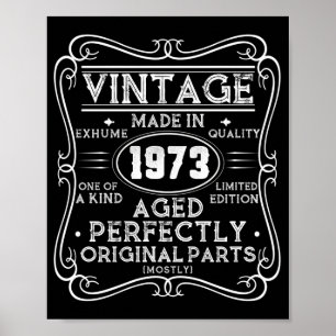 Vintag Made in 1973 Retro Classic Poster