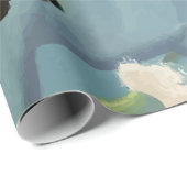 Vintag Madrid Spanien Flugreise Geschenkpapier (Rolleneckpunkt)