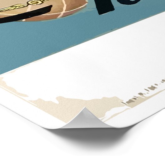 Vintag Madrid Spanien Flugreise Poster (Ecke)