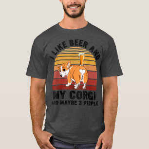 Vintag mag ich Bär & mein Corgi & vielleicht 3 Leu T-Shirt