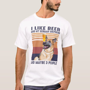 Vintag mag ich Bierschäfer und 3 Personen D T-Shirt